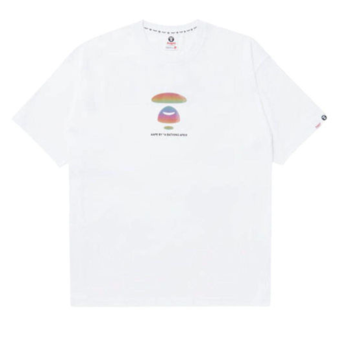 AAPE BY BAPE MOONFACE WHITE TEE