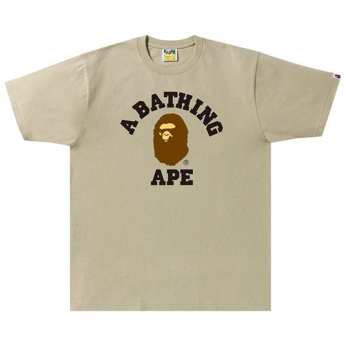 BAPE COLLEGE TEE BEIGE