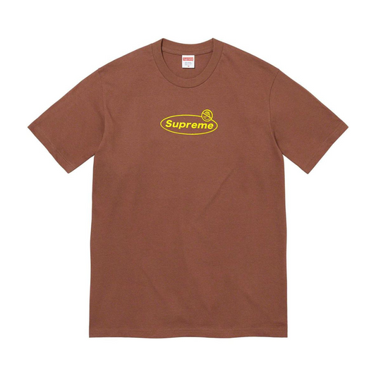 SUPREME WARNING TEE BROWN