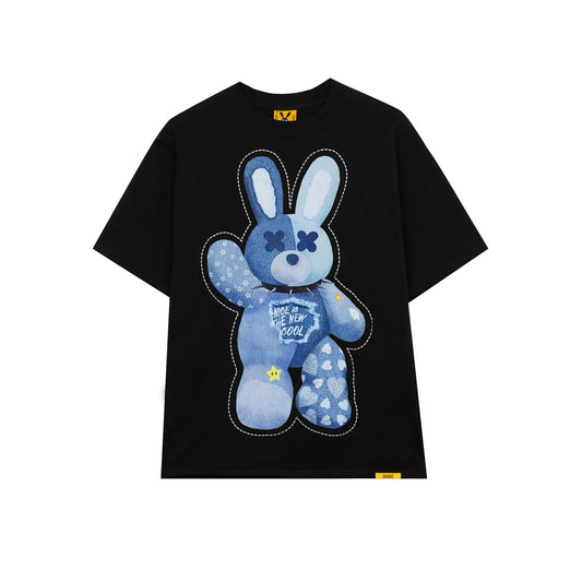 BLACK JEANS RABBIT TEE