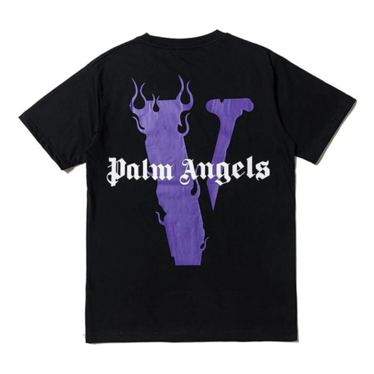 VLONE X PALM ANGELS LOGO TSHIRT "BLACK/PURPLE"